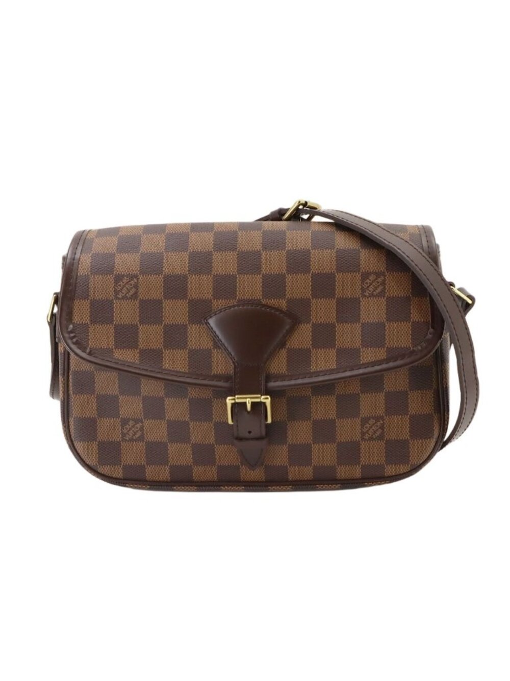 Louis Vuitton Damier Solonge Personal Shoulder Bag Ebene Gold